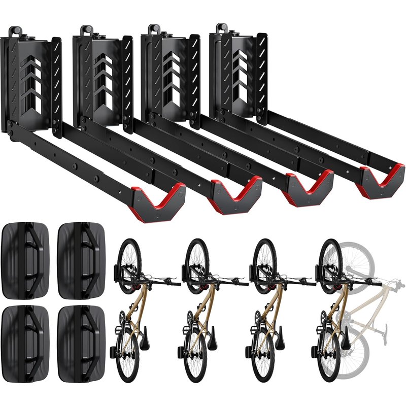 monTEK Swivel Bike Wall Mount, No Lifting Bike Storage Rack,Hold up to 35kg
