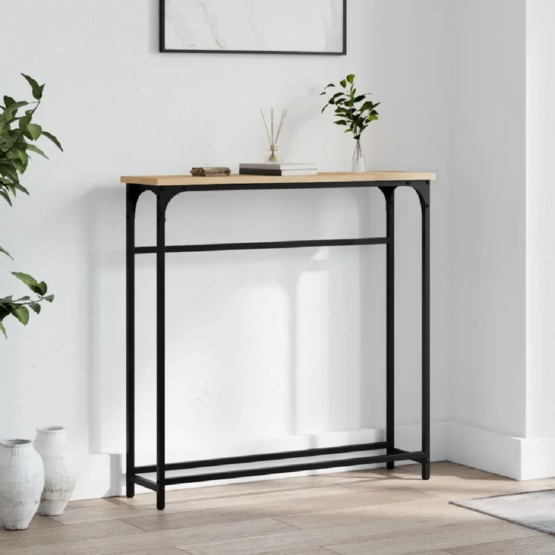 vidaXL Table console ChĂȘne Sonoma 75x19,5x75 cm Bois d'ingĂ©nierie