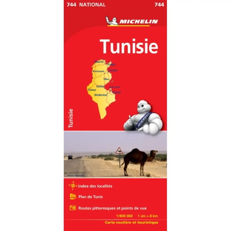 Tunisia Michelin National Map 744