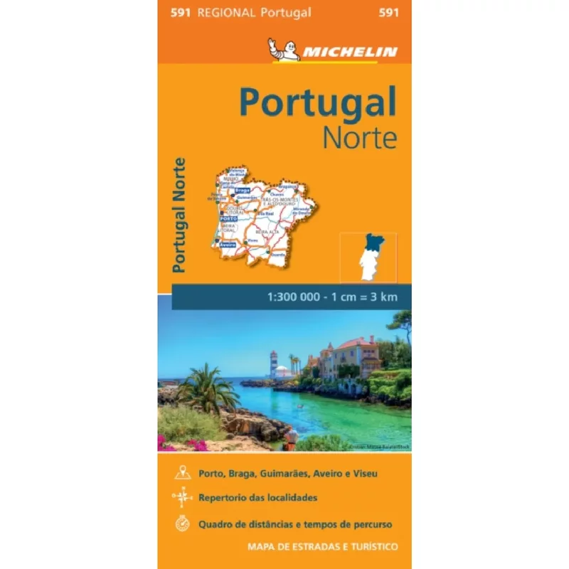 Portugal Norte Michelin Regional Map 591
