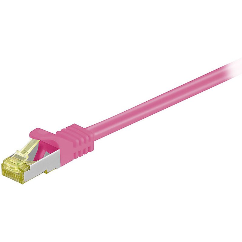 Cordon RJ45 catégorie 7 S/FTP 1 m (Rose)