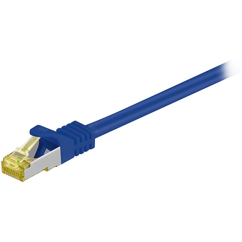 Cordon RJ45 catégorie 7 S/FTP 1 m (Bleu)