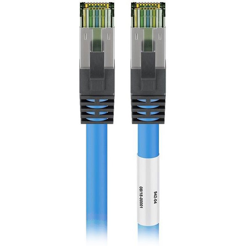 Goobay Câble RJ45 Cat 8.1 S/FTP 1 m (Bleu)