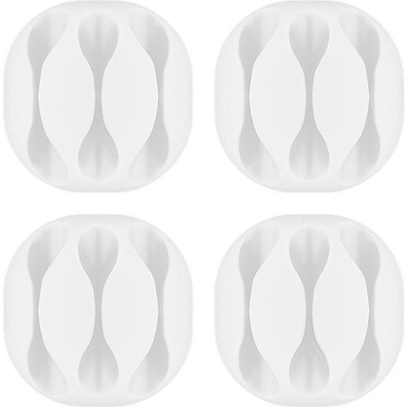 Goobay 3 Slot Cable Management - Blanc