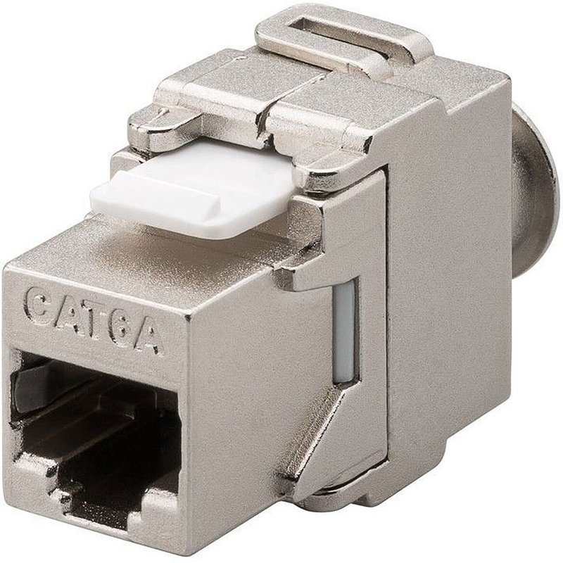 Goobay embase RJ45 Keystone LSA catégorie 6a blindage STP