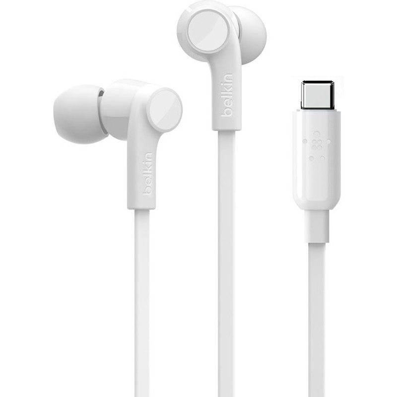 Belkin Kit Piéton Stéréo ROCKSTAR USB-C (Blanc)