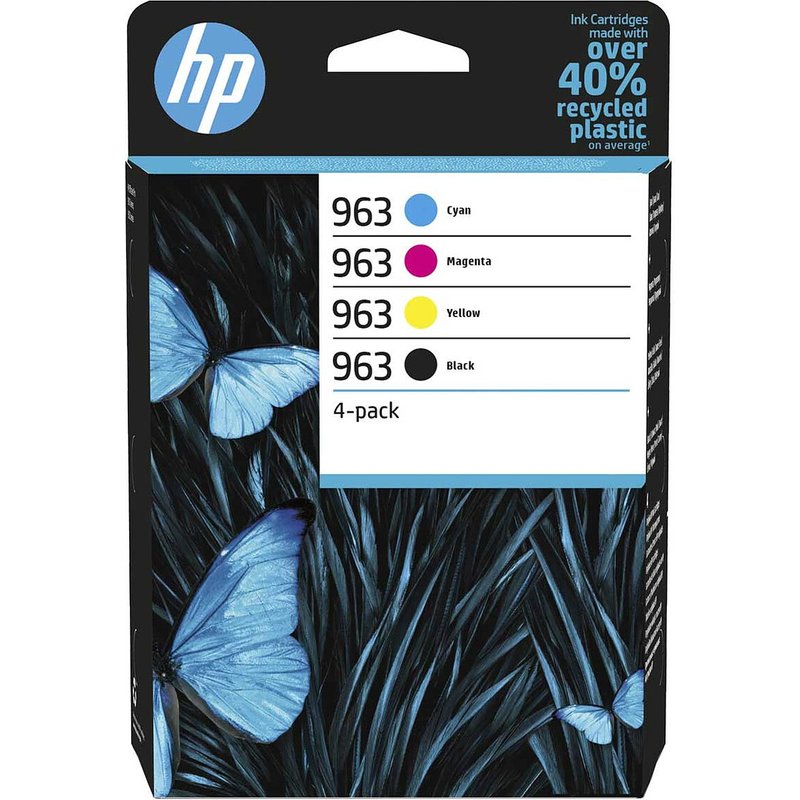 HP 963 (6ZC70AE) - Pack de 4 cartouches d'encre Noir/Cyan/Magenta/Jaune