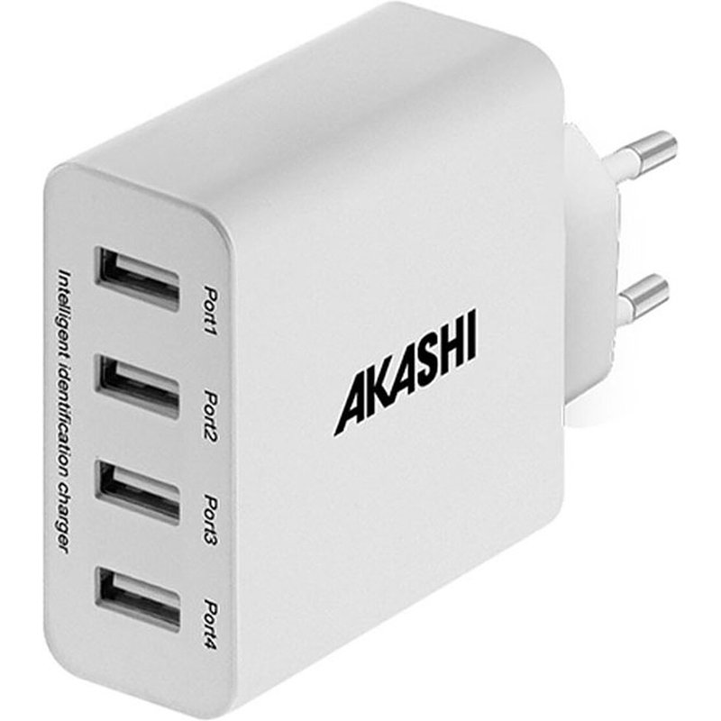 Akashi Turbo Chargeur Secteur 4 USB 5A