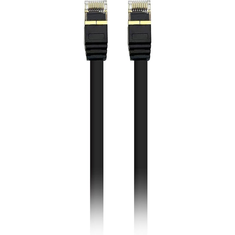 Textorm Câble RJ45 Plat CAT 8.1 U/FTP - mâle/mâle - 2 m - Noir