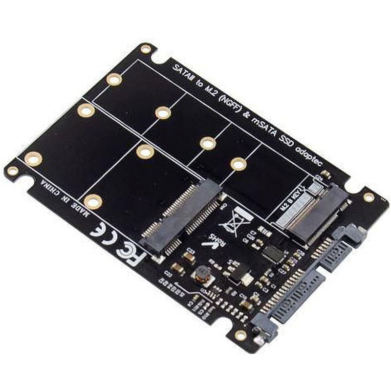 MicroConnect Adaptateur M.2 ou mSATA vers SATA 2.5