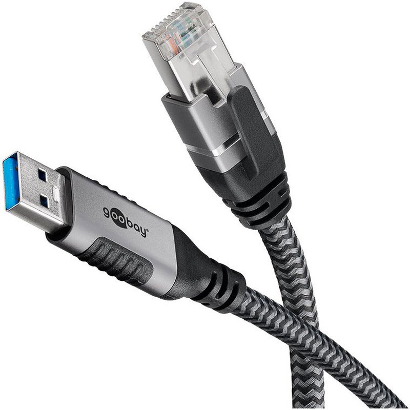 Goobay Câble Ethernet USB-A 3.0 vers RJ45 CAT 6 FTP - M/M - 2 m