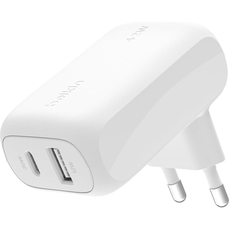 Belkin Chargeur Secteur 42W USB-C + USB-A (30W + 12W)