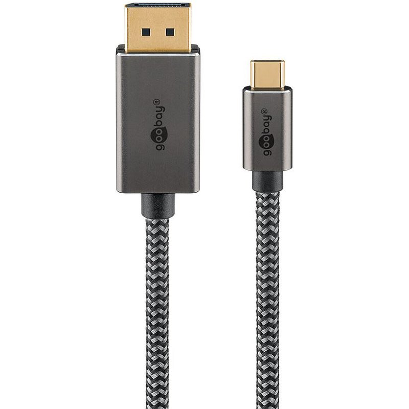 Goobay Câble Textile USB-C / DisplayPort 1.2 (M/M) - 1 m