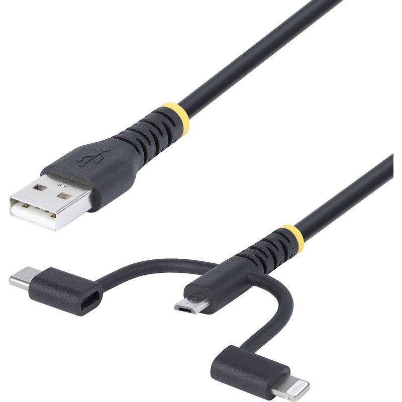 StarTech.com Câble 3-en-1 USB-A vers micro USB / USB-C / Lightning (1 m)