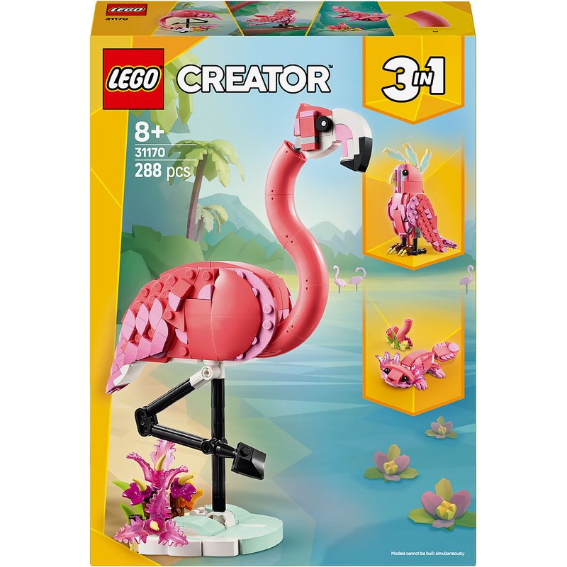 LEGO Creator 31170 3-en-1 Animaux sauvages : le flamant rose