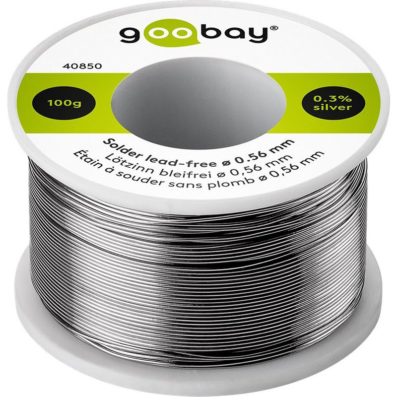 Goobay Étain de Soudure ø 0,56 mm, 100 g