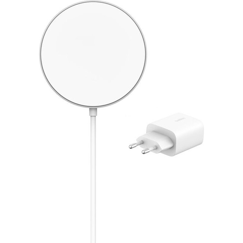 Belkin BoostCharge Pro Socle de recharge aimanté Qi2 avec Chargeur Secteur (Blanc)