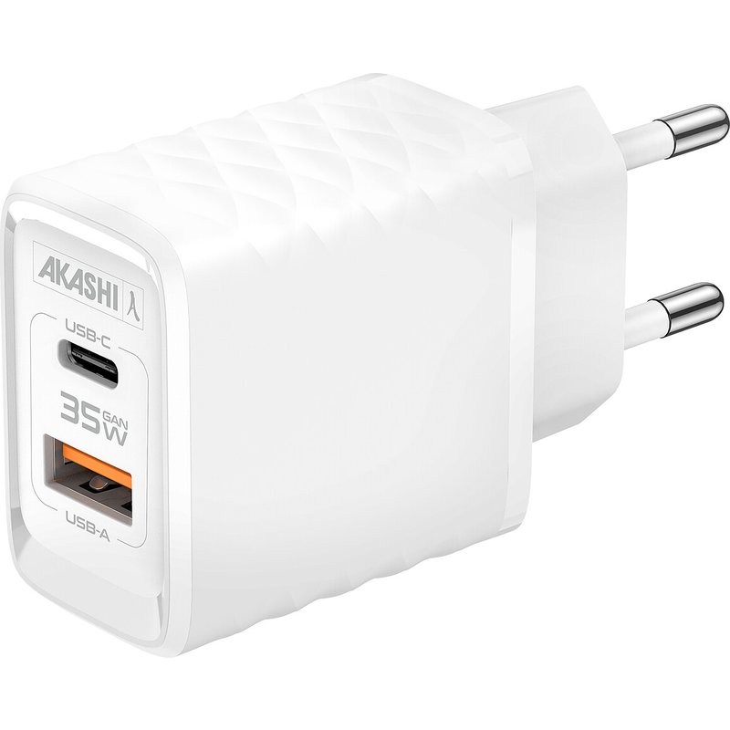 Akashi Chargeur Secteur GaN 35W USB-C + USB-A