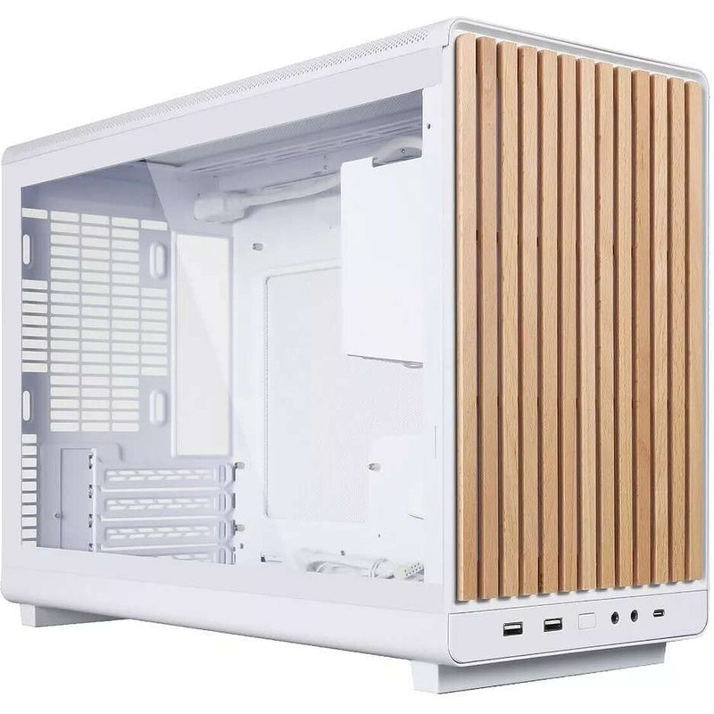 Lian Li A3-mATX Glass (Blanc/Bois clair)