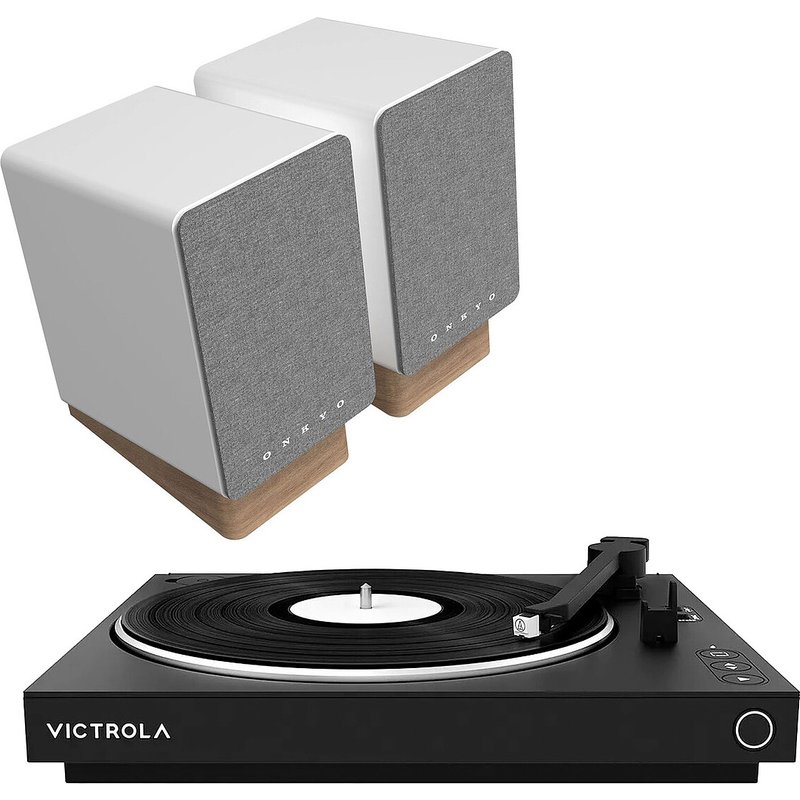 Onkyo GX-10DB Blanc + Victrola Automatic VPT-800-BLK Noir