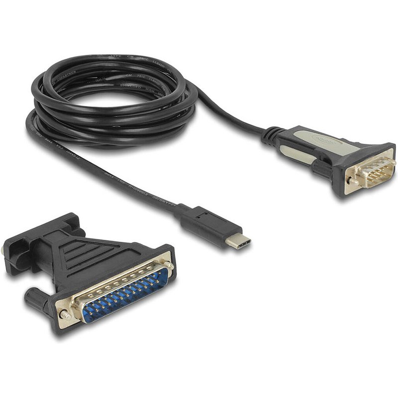 Delock Adaptateur USB Type-C vers Série RS-232 DB9 / DB25