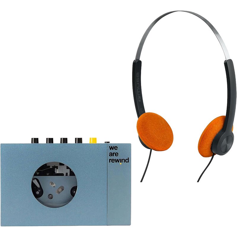 We Are Rewind Lecteur Cassette Kurt Bleu + Muse M-206 CF Orange