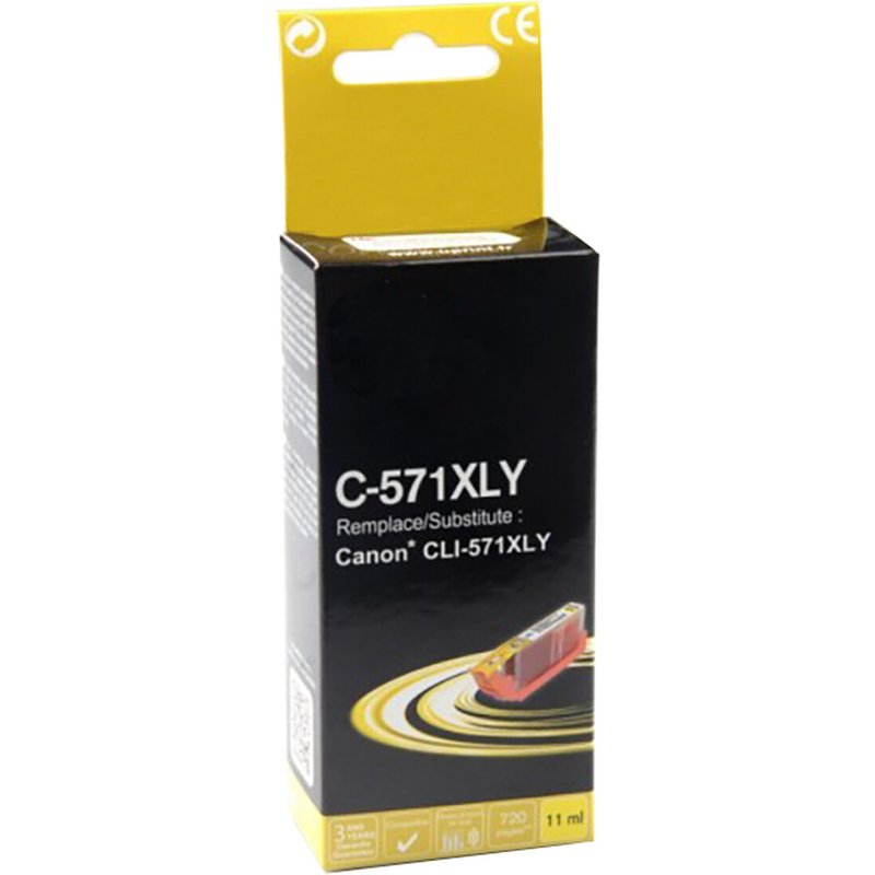 Cartouche compatible Canon CLI-571XL (Jaune)