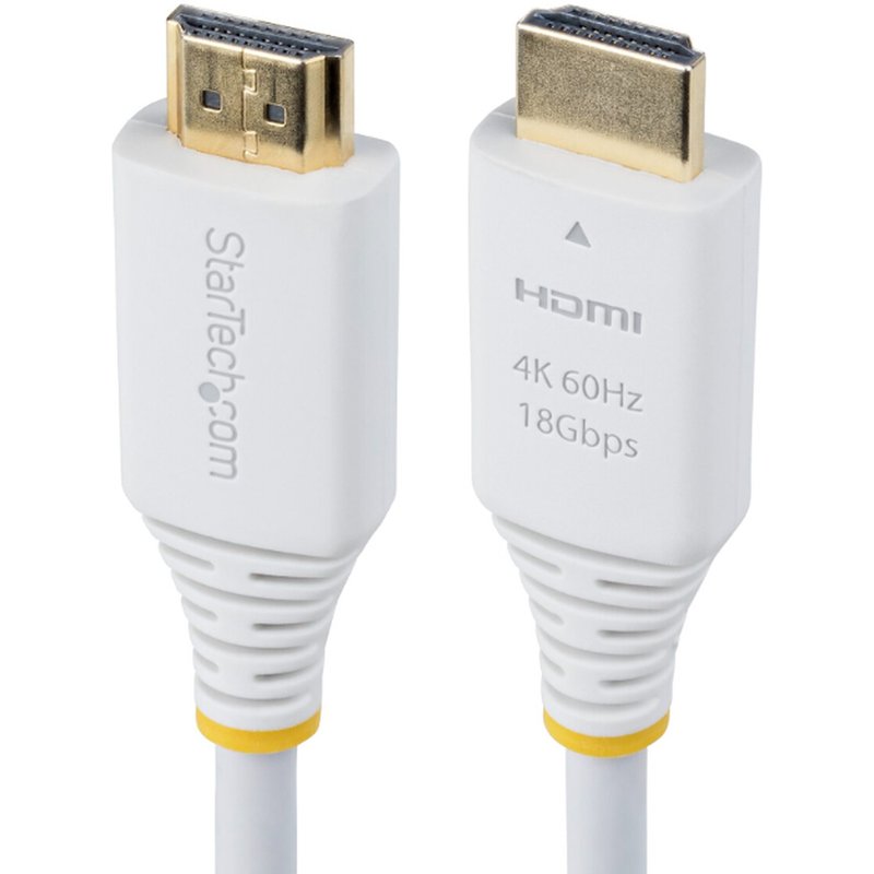 StarTech.com Câble HDMI 2.0 Certifié Premium haut débit 18Gbps 4K 60Hz de 1.8 m Blanc