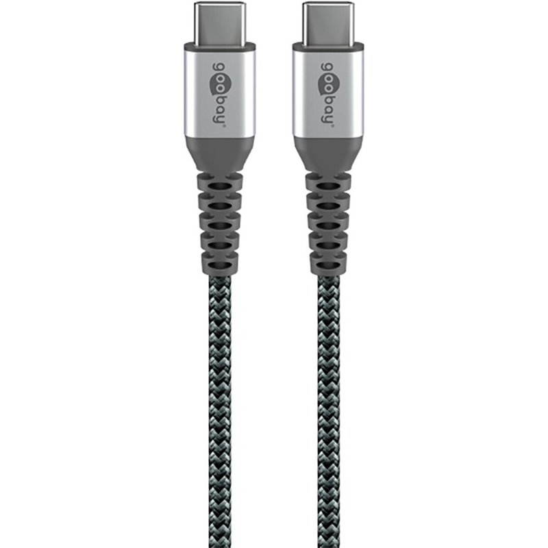 Goobay Câble SuperSoft Textile USB-C 2.0 (M/M) - 0.15 m