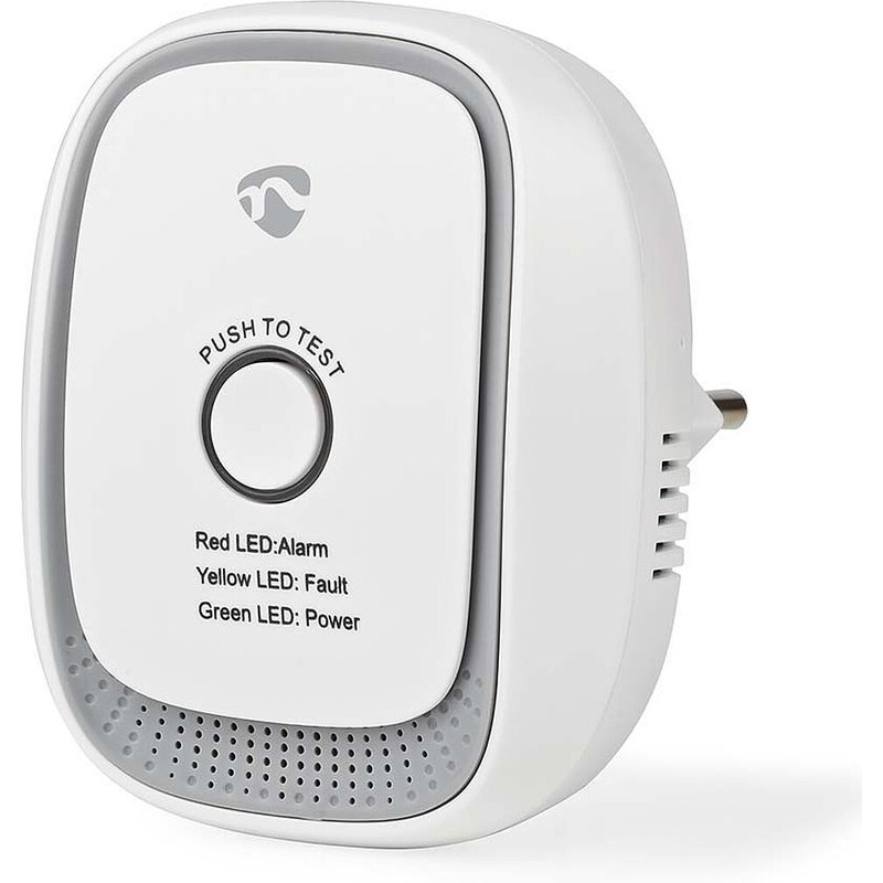 Nedis Détecteur de Gaz SmartLife Blanc