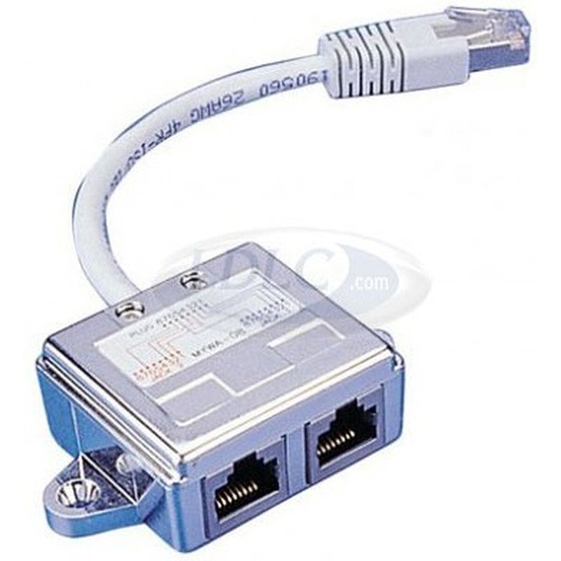 Eclateur de paires RJ45 catégorie 5e STP Mâle/Femelle-Femelle (câble 15 cm)