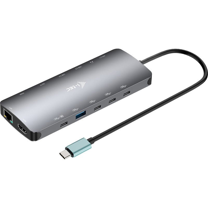 i-tec Metal USB-C Nano 3x Display Dock 2x HDMI 1x USB-C video + Power Delivery 140W Wired USB 3.2 Gen 1 (3.1 Gen 1) Type-C 140 W 3.5 mm 101001000 Mbit/s Grey