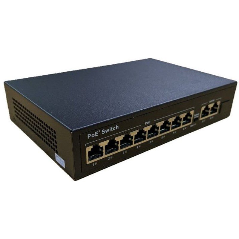 FDL 8 PORT PoE + 2 UPLINK GIGABIT PoE+.DESKTOP SWITCH - 120W