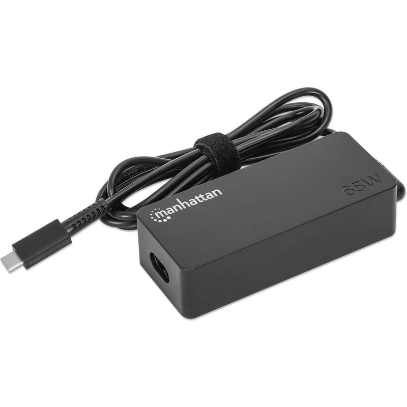 Manhattan Mains USB-C Laptop Charger 65W. AC (UK) to Type-C Power Adap