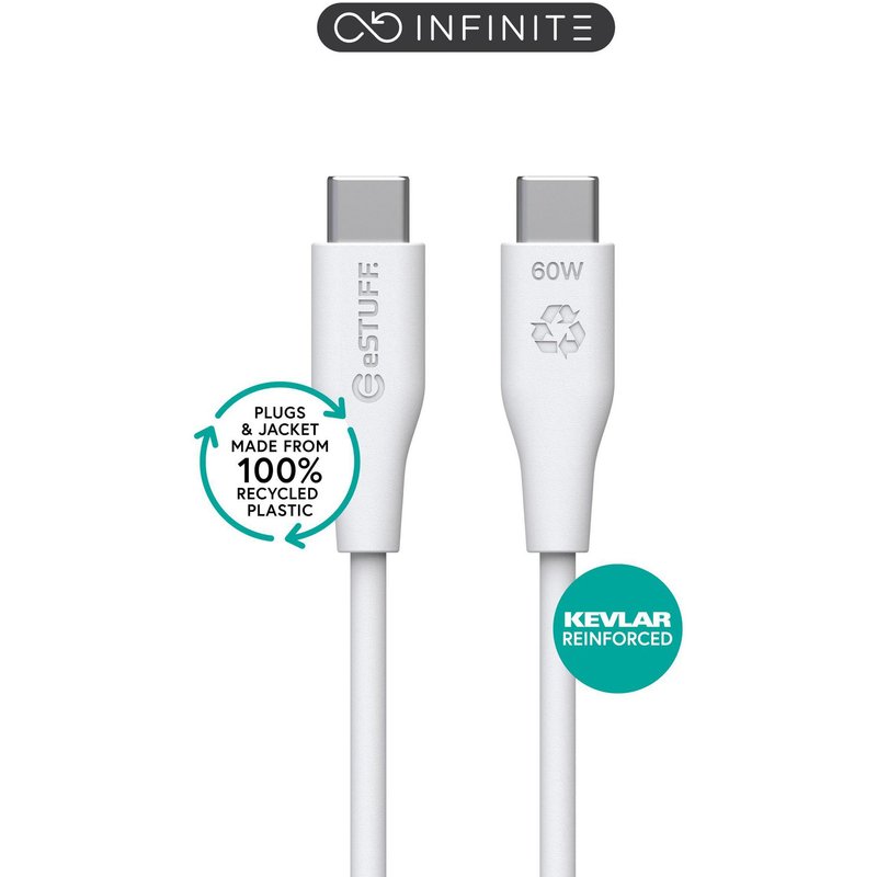 eSTUFF ES604070-BULK USB cable USB 2.0 0.5 m USB C 60 W White