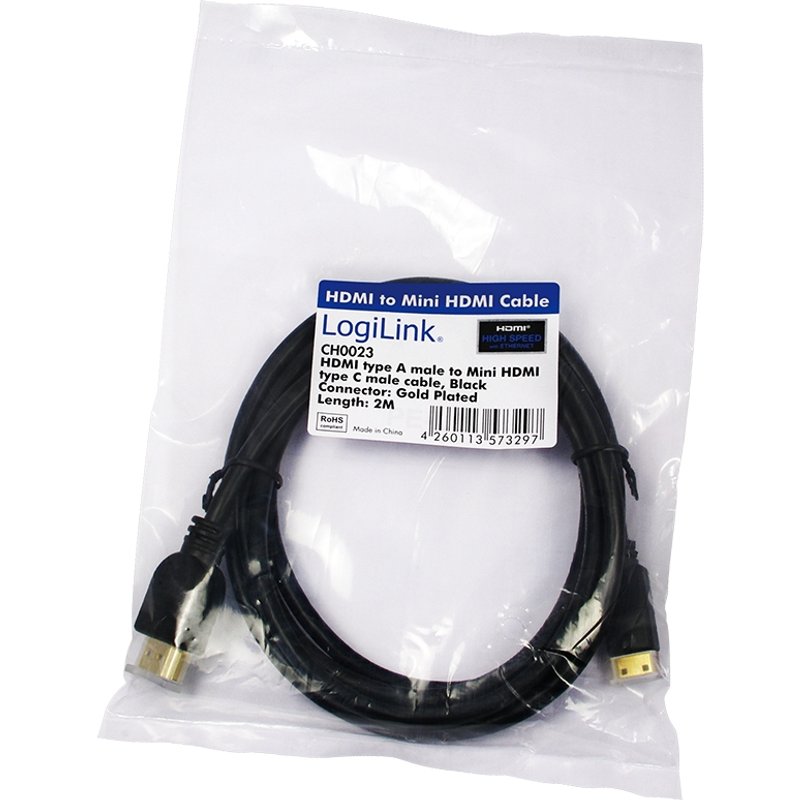LogiLink CH0023 HDMI cable 2 m HDMI Type A (Standard) HDMI Type C (Min