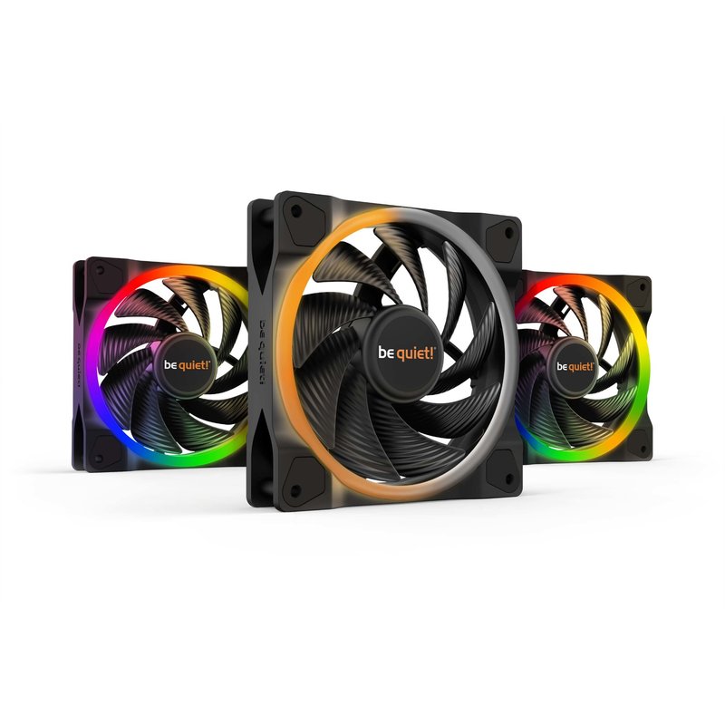 be quiet! Light Wings 120mm ARGB PWM High Speed Fan Black 3 Pack Fan 12 cm 2500 RPM 88.86 m/h Black