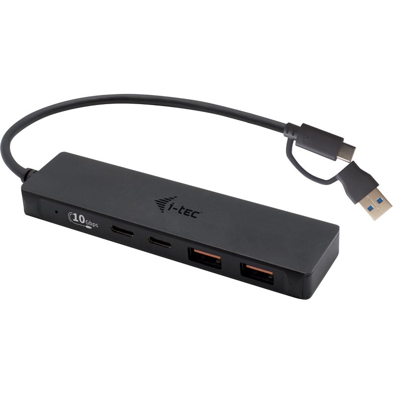 i-tec Metal USB-A/USB-C HUB 2x USB 3.0 + 2x USB-C (10 Gbps)