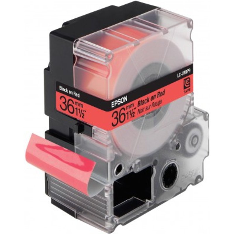Epson C53S628401/LC-7RBP9 Ribbon black on red 36mm x 9m for Epson Labe