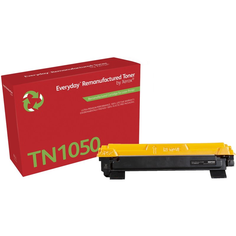 Everyday Mono Remanufactured Toner by compatible with Brother TN1050 Standard capacity. Black toner page yield: 1000 pages Printing colours: Black Quantity per pack: 1 pc(s)