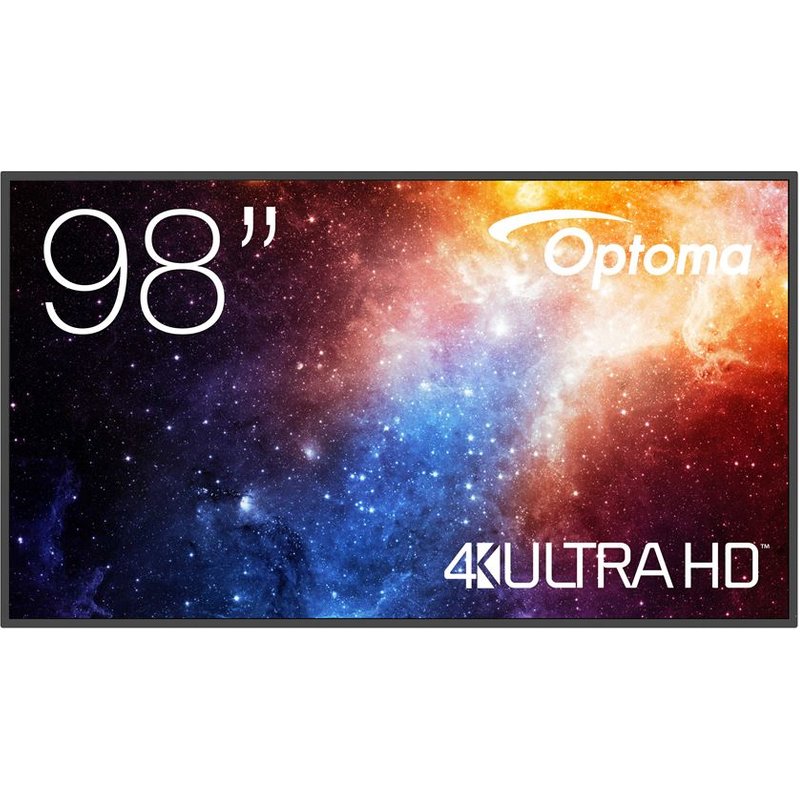 Optoma N3981K Digital signage flat panel 2.49 m (98") LED Wi-Fi 500 cd/m 4K Ultra HD Black Android 11 24/7