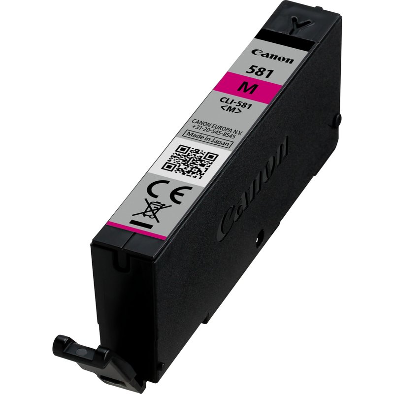 Canon CLI-581M Magenta Ink Cartridge. Colour ink type: Pigment-based ink Colour ink page yield: 237 pages Colour ink volume: 5.6 ml Printing colours: Magenta
