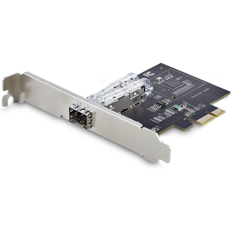 StarTech.com 1-Port GbE SFP Network Card, PCIe 2.1 x1, Intel I210-IS, 1GbE Controller, 1000BASE Copper/Fiber Optic, Single-Port Gigabit Ethernet NIC, Desktop/Server Backplanes - Windows and Linux Compatible