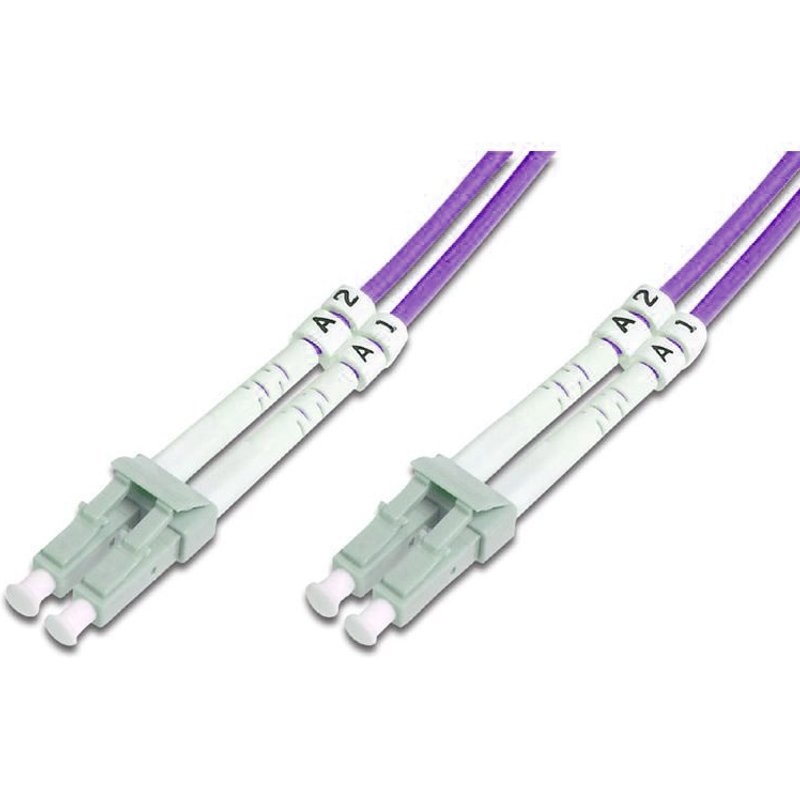 FDL 0.5M OM4 50/125 LC-LC DLX 2.8mm FIBRE OPTIC CABLE - PURPLE