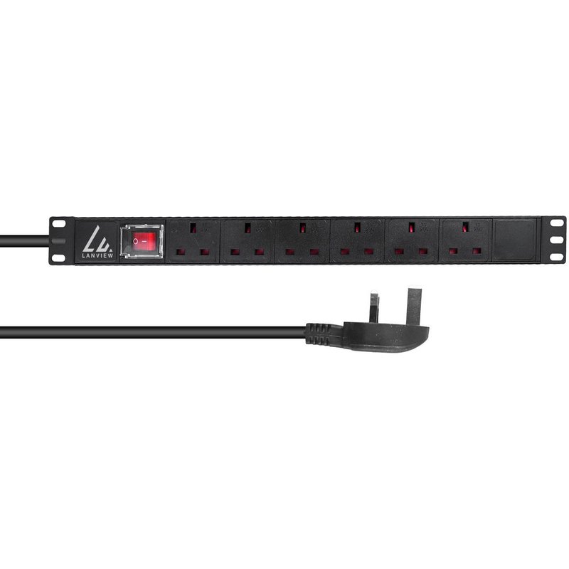 Lanview LVR-3MUK-SW-UK6 power distribution unit (PDU) 6 AC outlet(s) 1