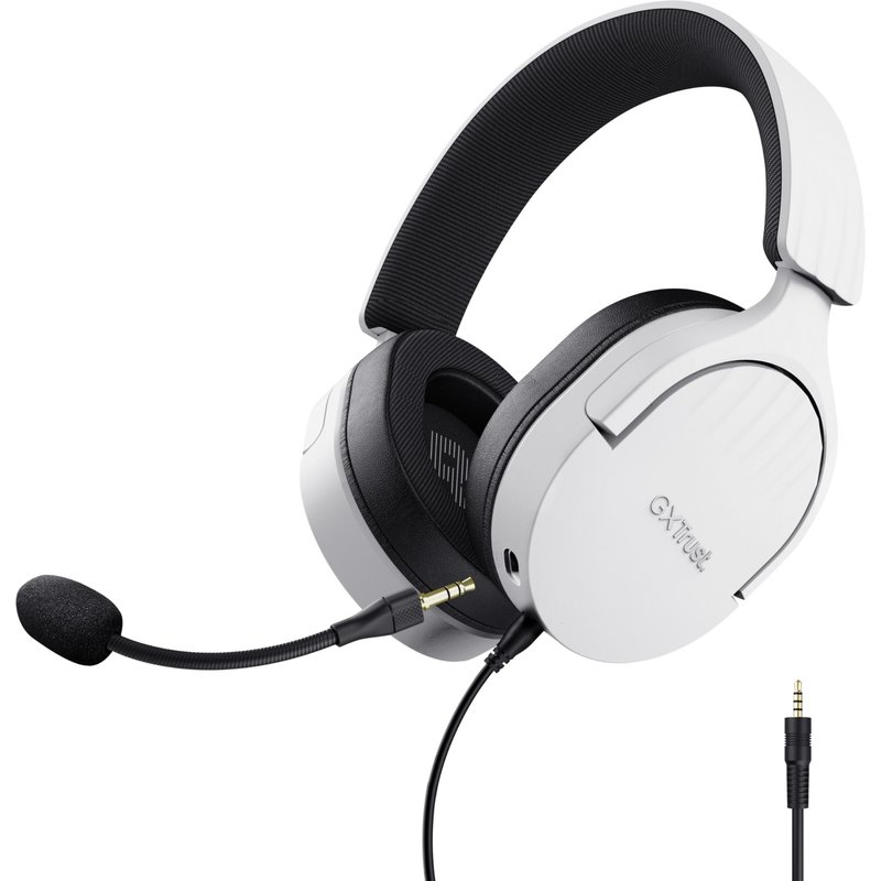 Trust GXT 489W FAYZO Headset Wired Head-band Gaming Black. White