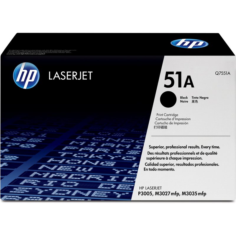 HP Q7551A/51A Toner cartridge black. 6.5K pages ISO/IEC 19752 for HP L