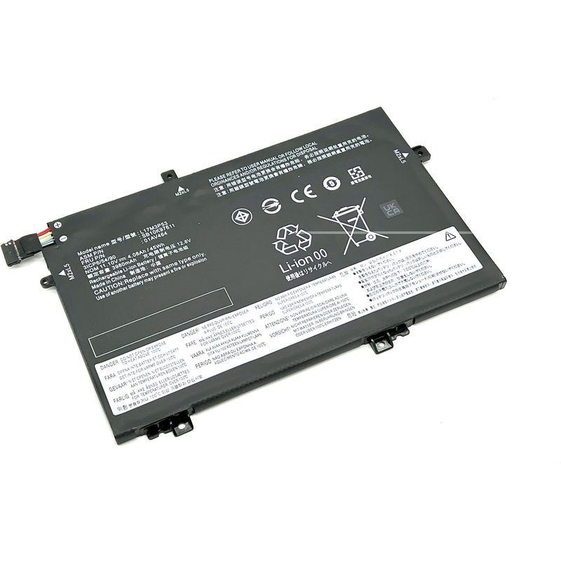 BTI Replacement 3 cell battery for LENOVO ThinkPad L480 L490 L580 L590 L15 replacing OEM part numbers 01AV466 01AV463 01AV464 01AV465 L17C3P52 L17M3P53 L17M3P54 SB10K97611 SB10K97612 SB10K97613 L17L3P52 SB10K97610 // 11.1V 45Whr