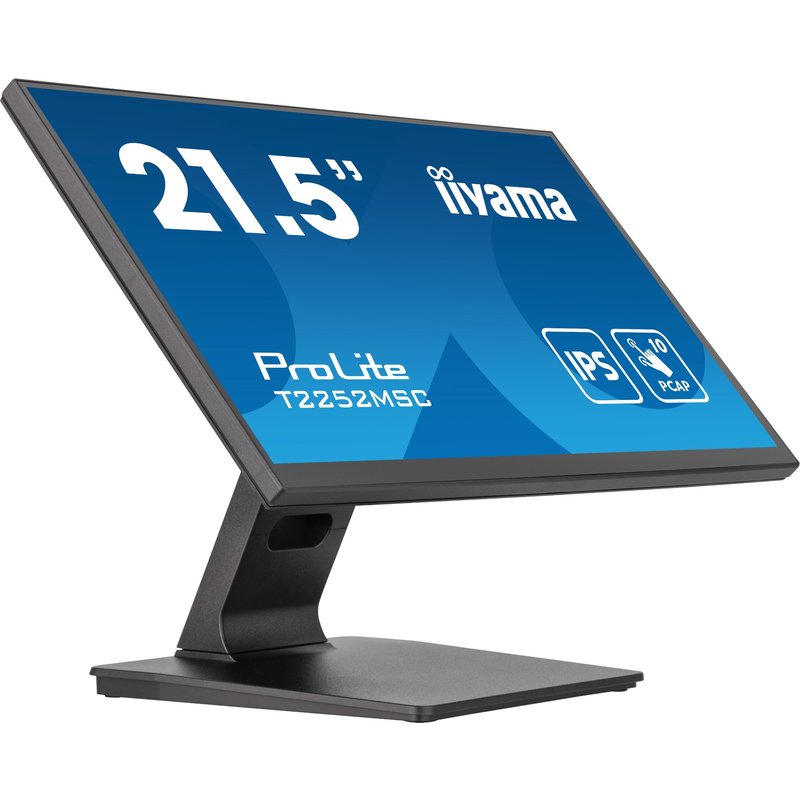 iiyama ProLite T2252MSC-B2 computer monitor 54.6 cm (21.5") 1920 x 1080 pixels Full HD LCD Touchscreen Black