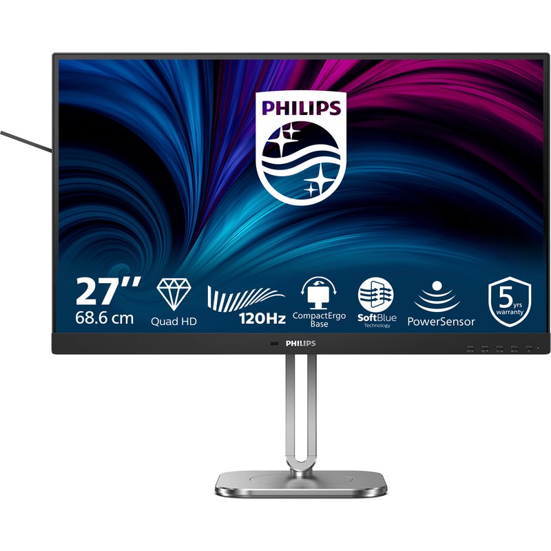 Philips 4000 series 27B2N4500/00 computer monitor 68.6 cm (27") 2560 x 1440 pixels Quad HD LCD Grey